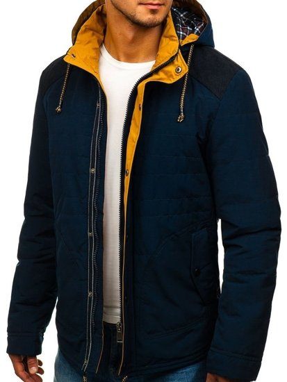 Chaqueta de entretiempo para hombre azul oscuro Bolf 1815