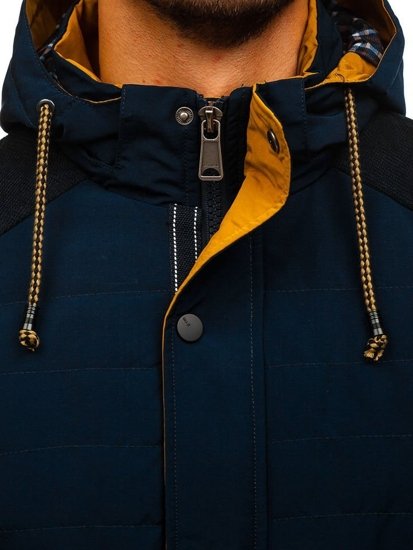 Chaqueta de entretiempo para hombre azul oscuro Bolf 1815