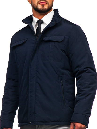 Chaqueta de entretiempo para hombre azul oscuro Bolf 22M303