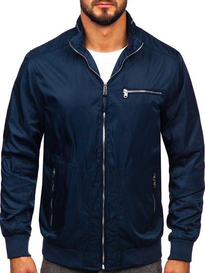 Chaqueta de entretiempo para hombre azul oscuro Bolf 5M3106