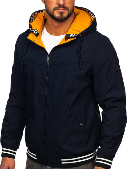 Chaqueta de entretiempo para hombre azul oscuro Bolf 7341