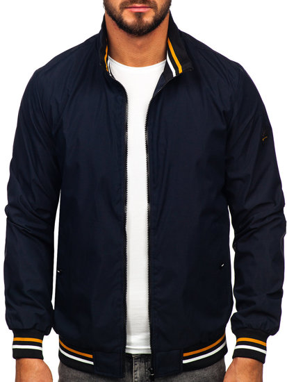 Chaqueta de entretiempo para hombre azul oscuro Bolf 7342