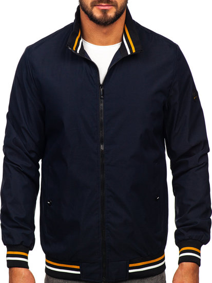 Chaqueta de entretiempo para hombre azul oscuro Bolf 7342