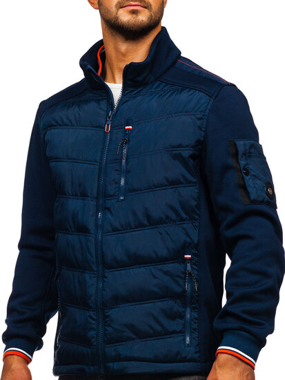 Chaqueta de entretiempo para hombre azul oscuro Bolf EX2357