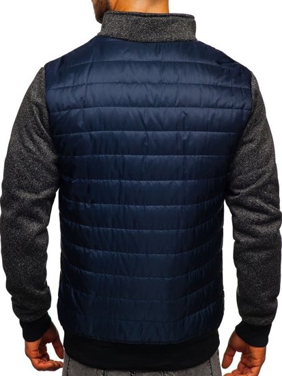 Chaqueta de entretiempo para hombre azul oscuro Bolf TY38