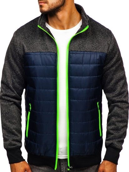 Chaqueta de entretiempo para hombre azul oscuro Bolf TY38