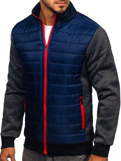 Chaqueta de entretiempo para hombre azul oscuro Bolf TY50