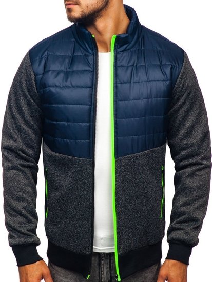 Chaqueta de entretiempo para hombre azul oscuro Bolf TY51