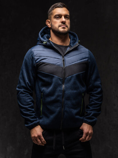 Chaqueta de entretiempo para hombre azul oscuro-verde Bolf BKS2153