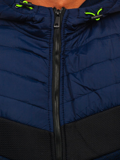 Chaqueta de entretiempo para hombre azul oscuro-verde Bolf BKS2153