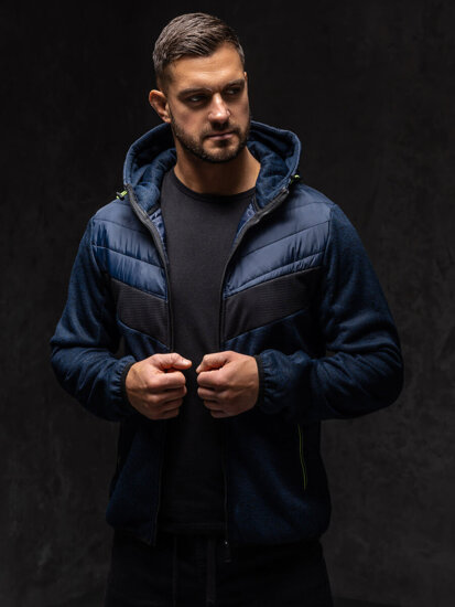 Chaqueta de entretiempo para hombre azul oscuro-verde Bolf BKS2153