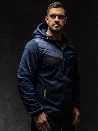 Chaqueta de entretiempo para hombre azul oscuro-verde Bolf BKS2153