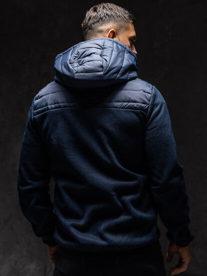 Chaqueta de entretiempo para hombre azul oscuro y verde Bolf BKS2153A1