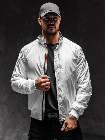 Chaqueta de entretiempo para hombre blanco Bolf 1907A1