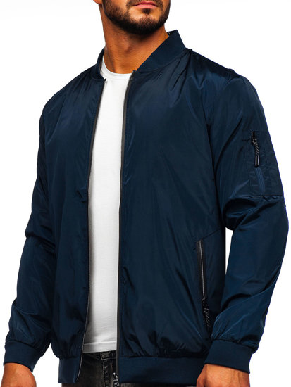 Chaqueta de entretiempo para hombre color azul oscuro Bolf W3908