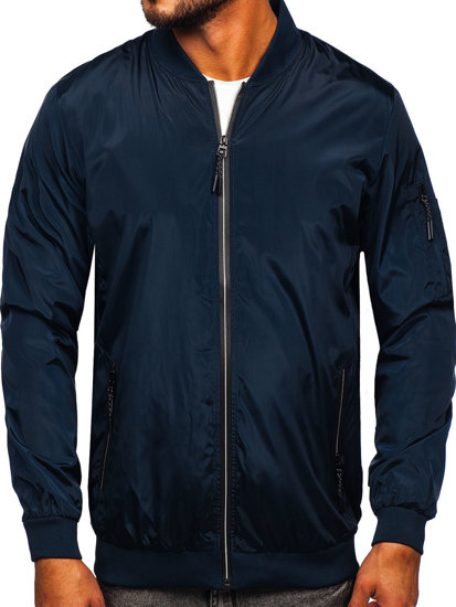 Chaqueta de entretiempo para hombre color azul oscuro Bolf W3908