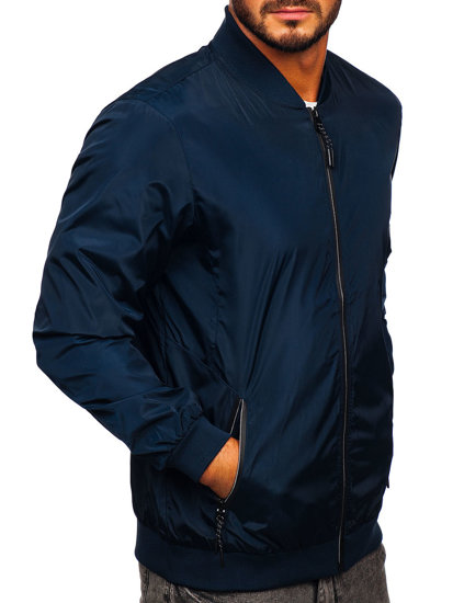 Chaqueta de entretiempo para hombre color azul oscuro Bolf W3908