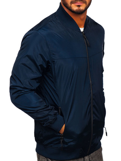 Chaqueta de entretiempo para hombre color azul oscuro Bolf W3909