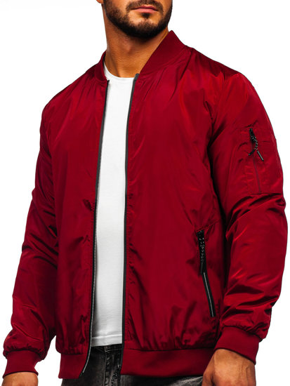 Chaqueta de entretiempo para hombre color burdeos Bolf W3908