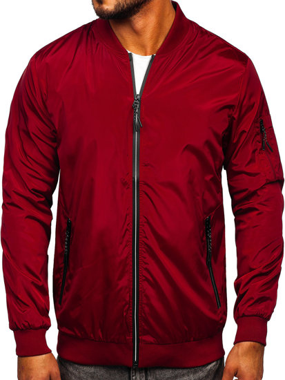 Chaqueta de entretiempo para hombre color burdeos Bolf W3908