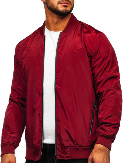 Chaqueta de entretiempo para hombre color burdeos Bolf W3909