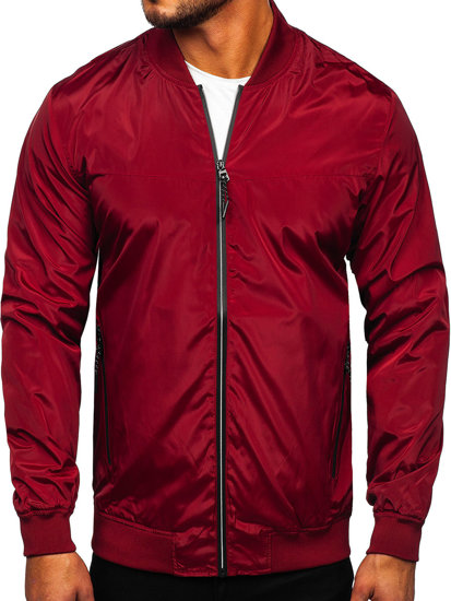 Chaqueta de entretiempo para hombre color burdeos Bolf W3909