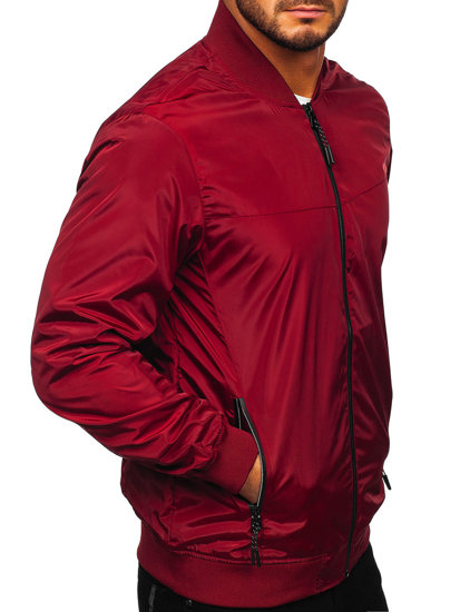 Chaqueta de entretiempo para hombre color burdeos Bolf W3909