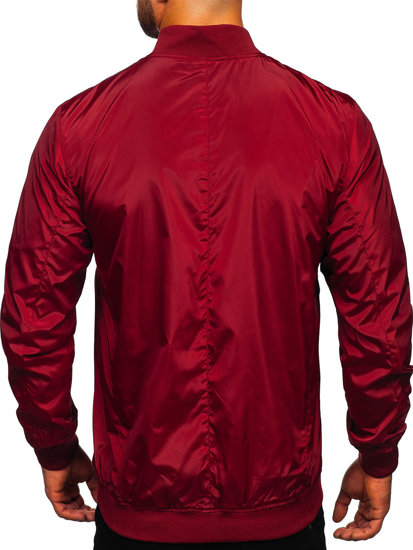 Chaqueta de entretiempo para hombre color burdeos Bolf W3909