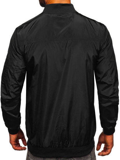 Chaqueta de entretiempo para hombre color negro y gris Bolf W3908