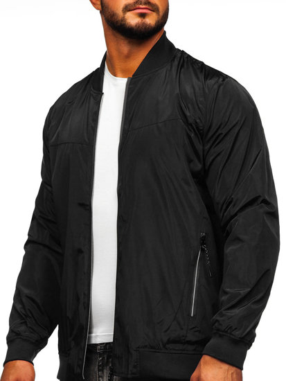 Chaqueta de entretiempo para hombre color negro y gris Bolf W3909