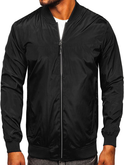 Chaqueta de entretiempo para hombre color negro y gris Bolf W3909