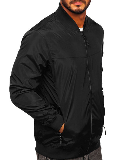 Chaqueta de entretiempo para hombre color negro y gris Bolf W3909