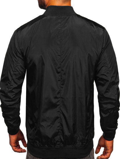 Chaqueta de entretiempo para hombre color negro y gris Bolf W3909