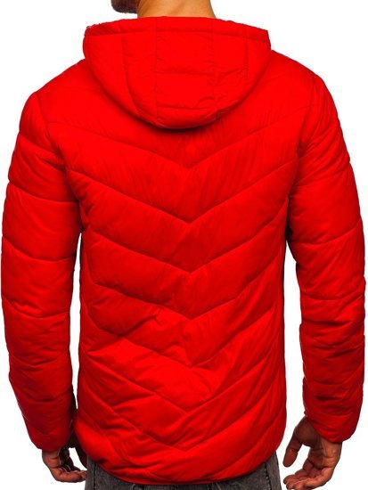 Chaqueta de entretiempo para hombre color rojo Denley M13008