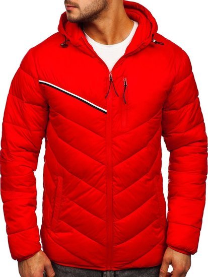 Chaqueta de entretiempo para hombre color rojo Denley M13008