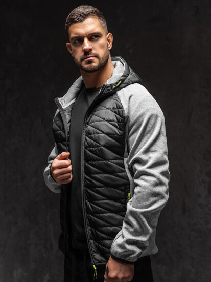 Chaqueta de entretiempo para hombre gris Bolf KS2145