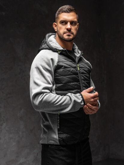 Chaqueta de entretiempo para hombre gris Bolf KS2145