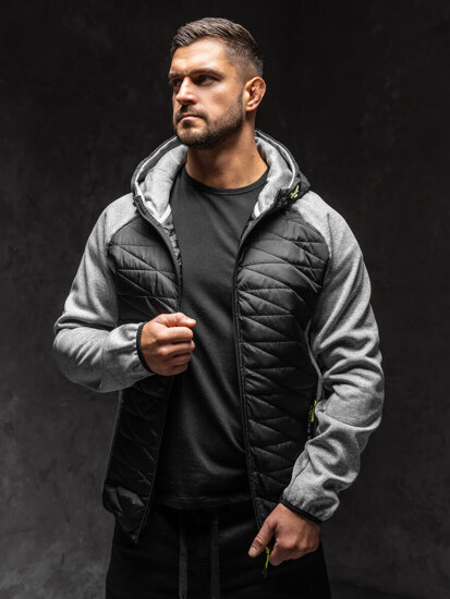 Chaqueta de entretiempo para hombre gris Bolf KS2145