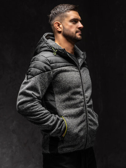 Chaqueta de entretiempo para hombre gris Bolf KS2158