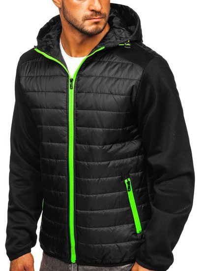 Chaqueta de entretiempo para hombre negra Bolf TY12