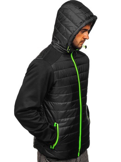 Chaqueta de entretiempo para hombre negra Bolf TY12