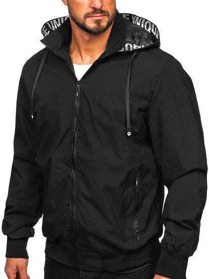 Chaqueta de entretiempo para hombre negro Bolf 5M3112