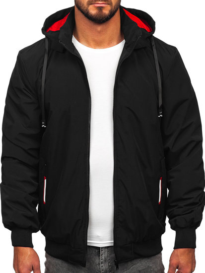 Chaqueta de entretiempo para hombre negro Bolf 84M3016