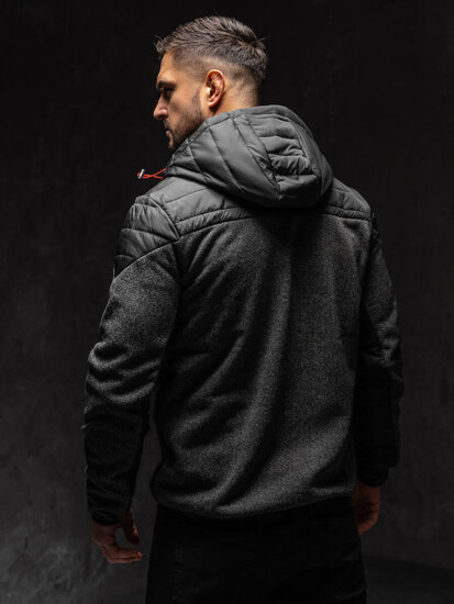 Chaqueta de entretiempo para hombre negro Bolf KS2158