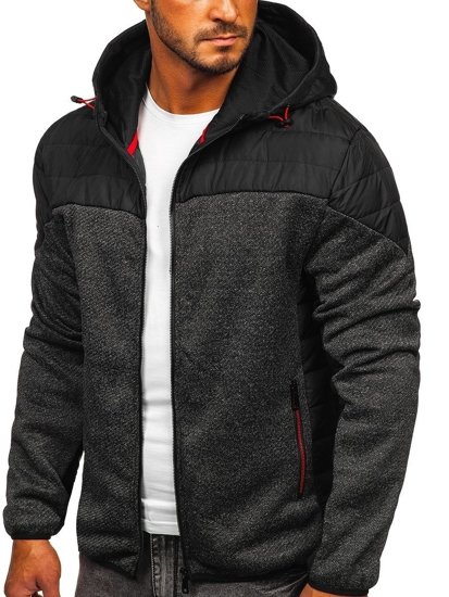 Chaqueta de entretiempo para hombre negro Bolf KS2158