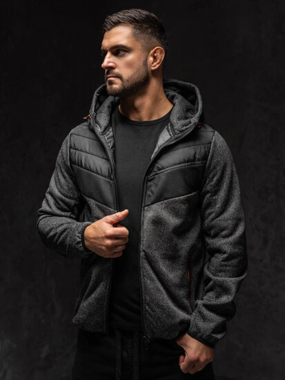 Chaqueta de entretiempo para hombre negro y naranja Bolf BKS2153A1