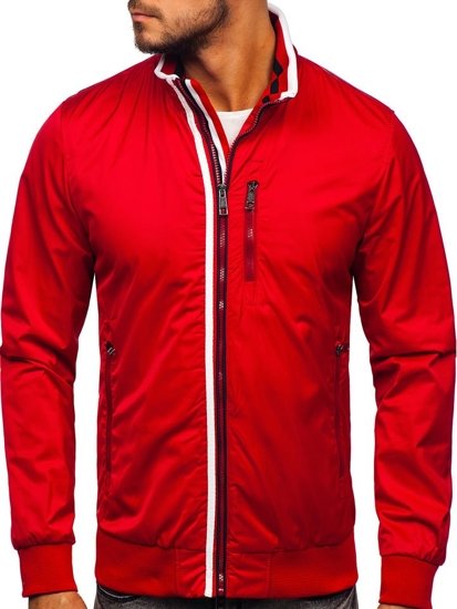 Chaqueta de entretiempo para hombre rojo Bolf K01