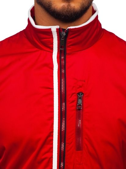 Chaqueta de entretiempo para hombre rojo Bolf K01