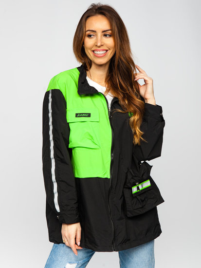 Chaqueta de entretiempo para mujer Bolf AG3010 negro y verde