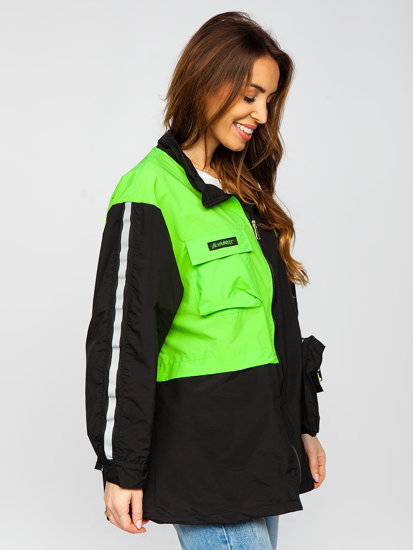 Chaqueta de entretiempo para mujer Bolf AG3010 negro y verde